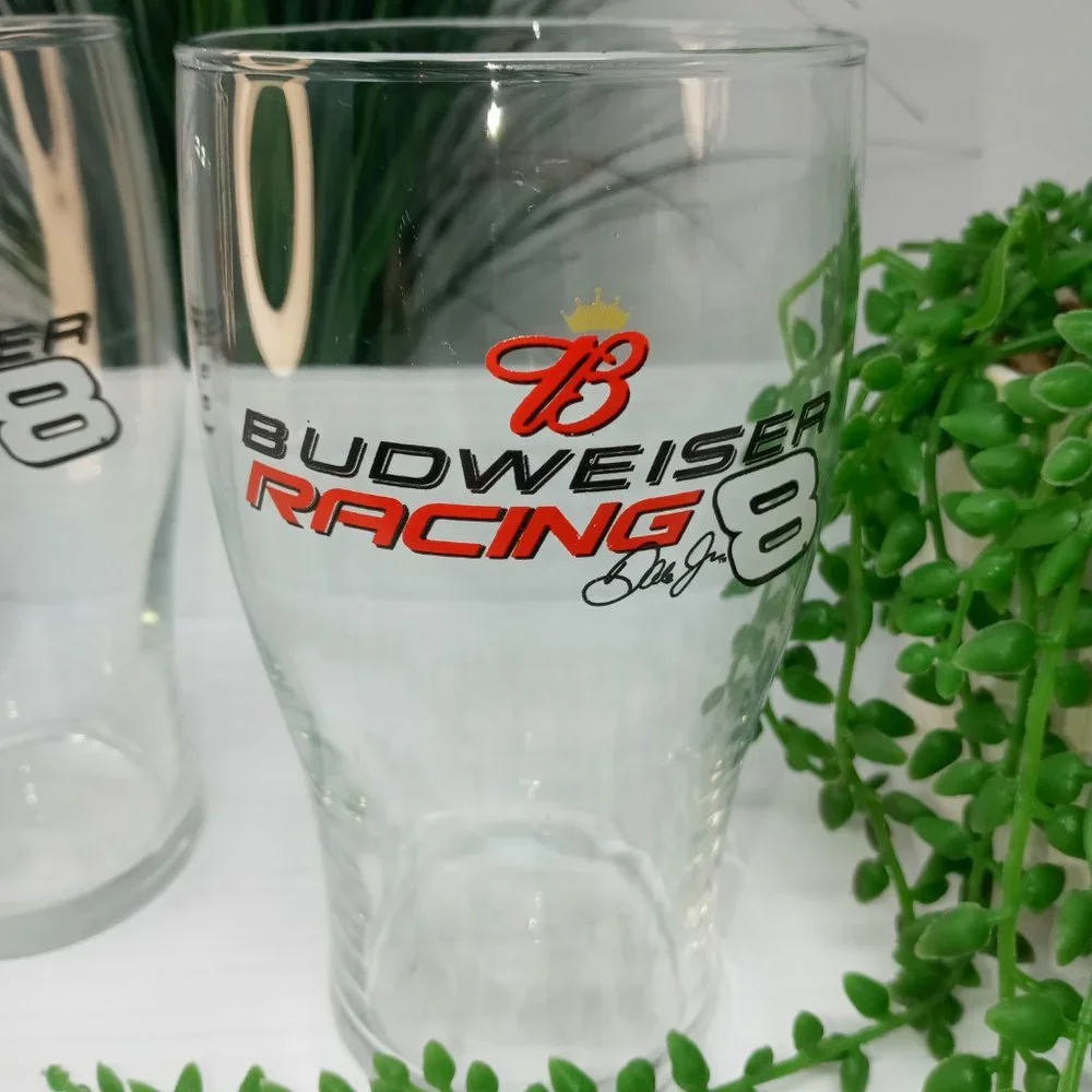 Dale Jr. #8 Set Of 2, 16oz. Budweiser Drinking Glasses